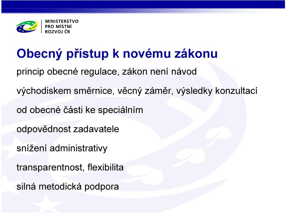 konzultací od obecné části ke speciálním odpovědnost zadavatele