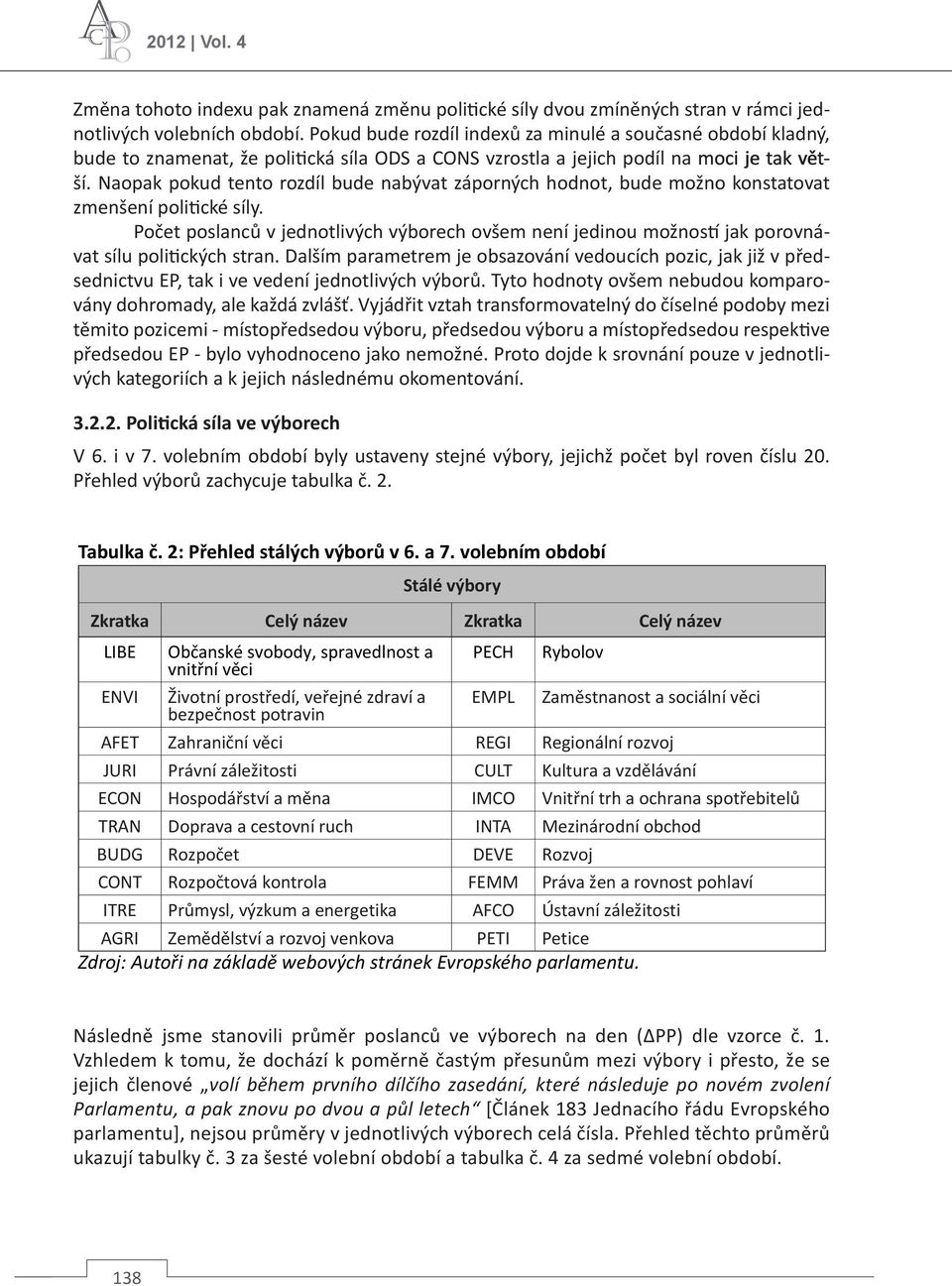 Naopak pokud tento rozdíl bude nabývat záporných hodnot, bude možno konstatovat zmenšení politické síly.