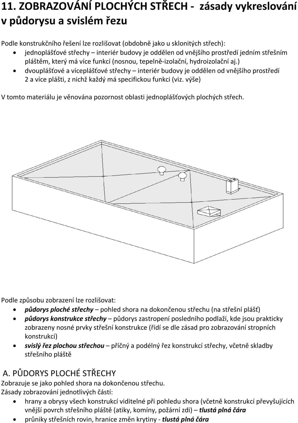 ) dvouplášťové a víceplášťové střechy interiér budovy je oddělen od vnějšího prostředí 2 a více plášti, z nichž každý má specifickou funkci (viz.