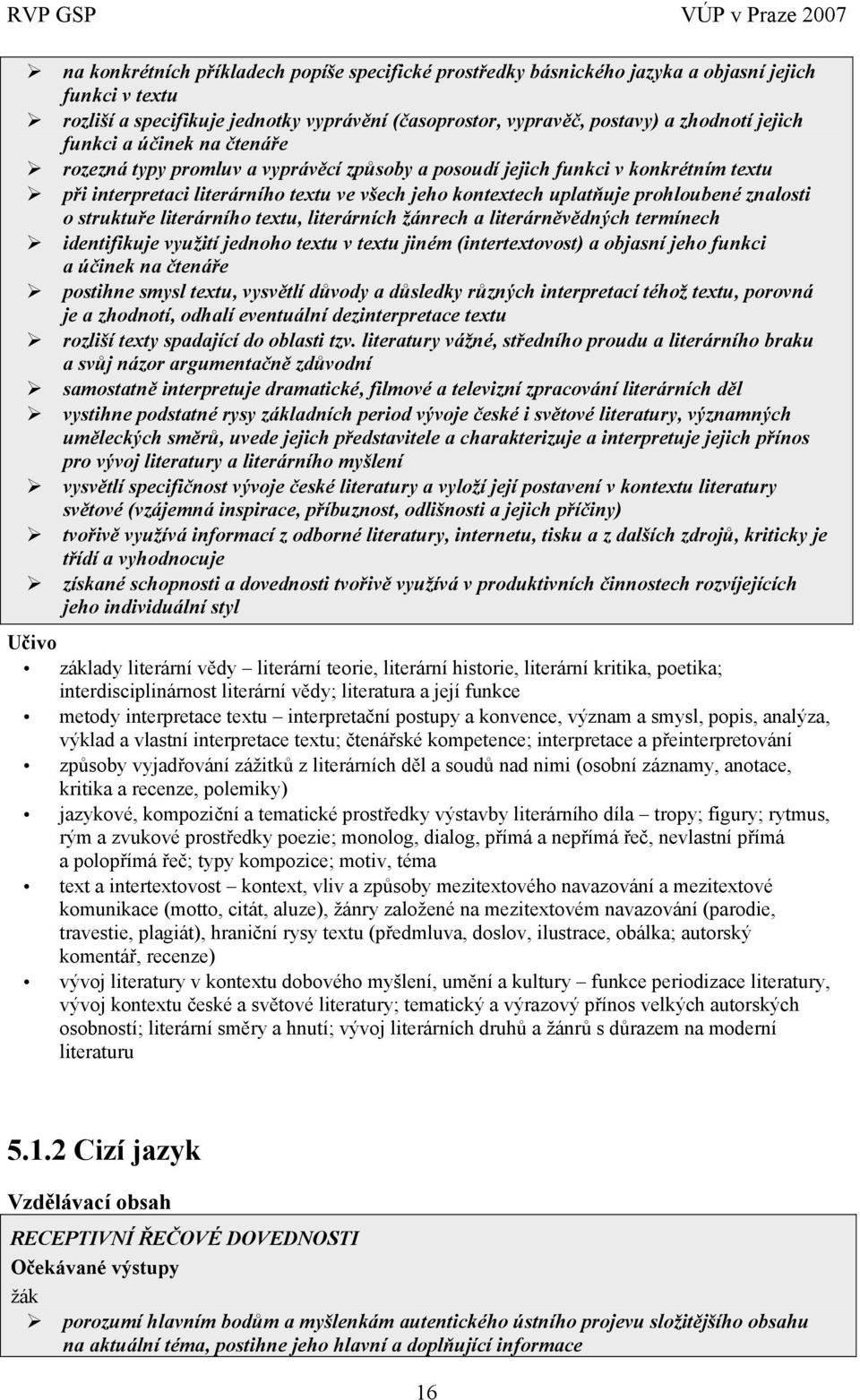 znalosti o struktuře literárního textu, literárních žánrech a literárněvědných termínech identifikuje využití jednoho textu v textu jiném (intertextovost) a objasní jeho funkci a účinek na čtenáře