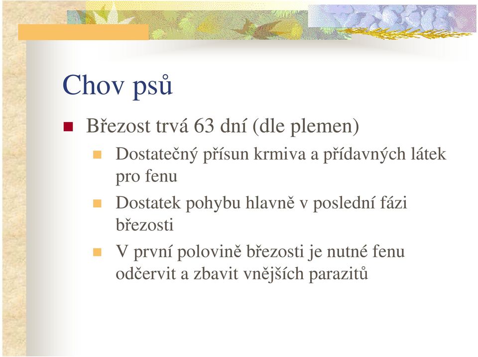 pohybu hlavně v poslední fázi březosti V první