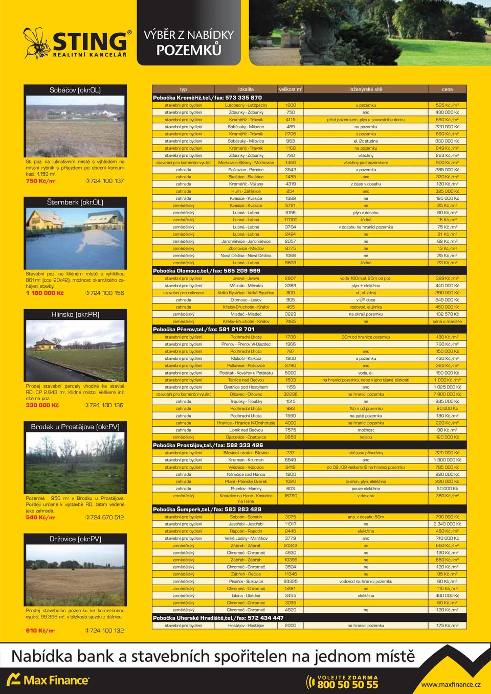 Veškeré inž. sítě na poz. 330 000 Kč 724 100 136 Brodek u Prostějova (okr.pv) Pozemek 956 m 2 v Brodku u Prostějova. Později určené k výstavbě RD, zatím vedené jako zahrada.