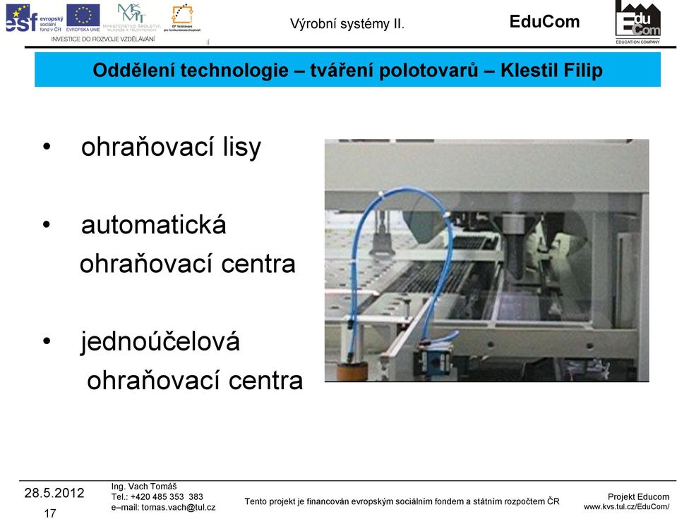 ohraňovací lisy automatická