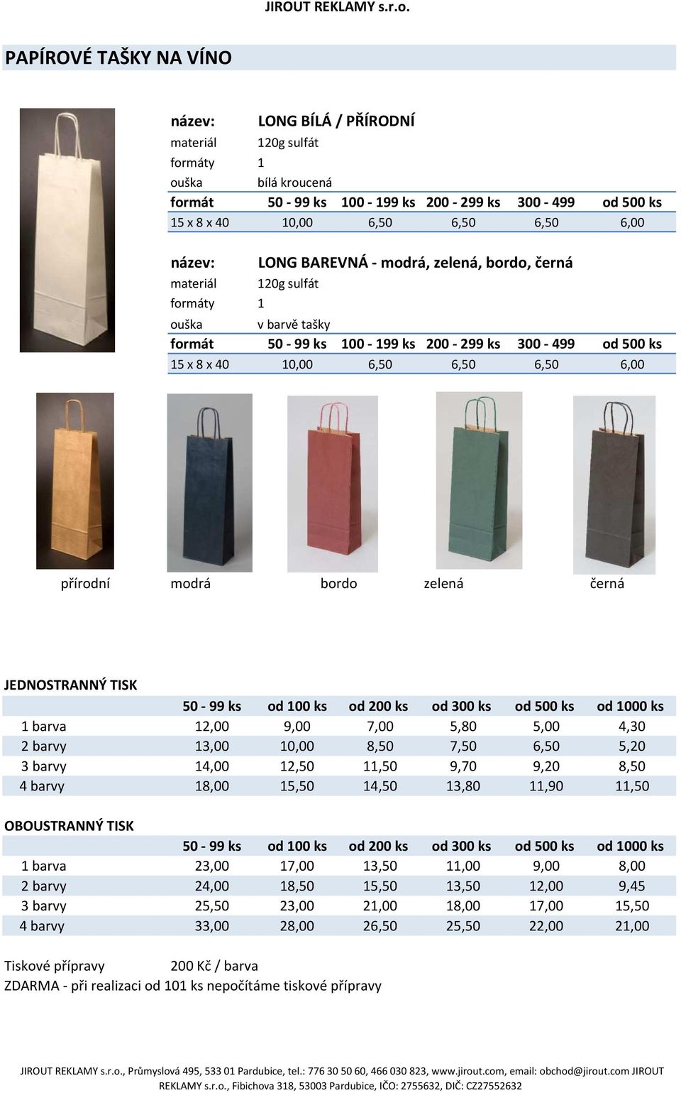 LONG BAREVNÁ - modrá, zelená, bordo, černá 120g sulfát ouška v barvě