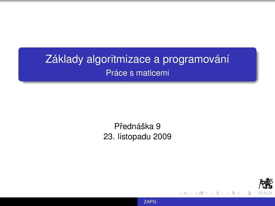 programování Práce s