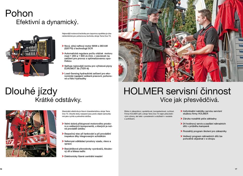 v závislosti na zatížení pro provoz s optimalizovanou spotřebou Splňuje nejnovější normu pro výfukové plyny EUROMOT 3b (TIER 4i) Load-Sensing hydraulické zařízení pro ekonomické napájení veškeré