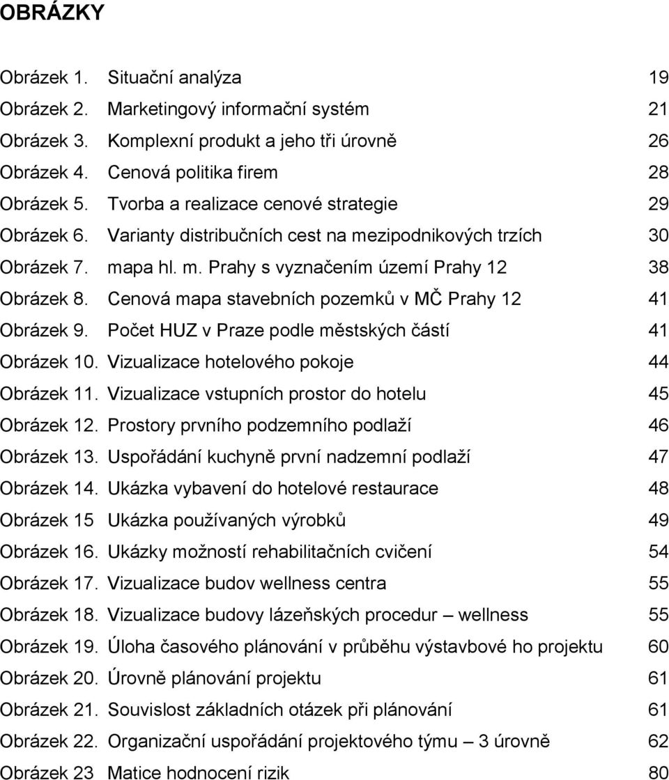 Cenová mapa stavebních pozemků v MČ Prahy 12 41 Obrázek 9. Počet HUZ v Praze podle městských částí 41 Obrázek 10. Vizualizace hotelového pokoje 44 Obrázek 11.