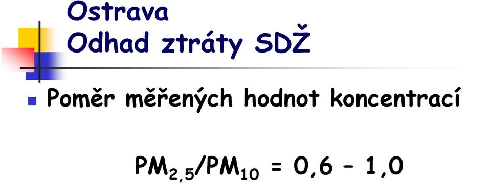 hodnot koncentrací