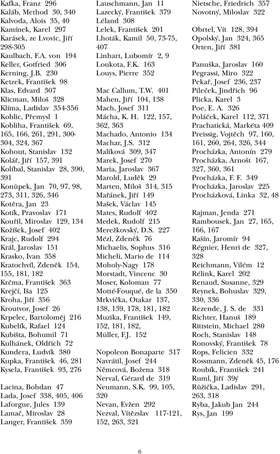 157, 391 Kolíbal, Stanislav 28, 390, 391 Konůpek, Jan 70, 97, 98, 273, 311, 326, 346 Kotěra, Jan 23 Kotík, Pravoslav 171 Kouřil, Miroslav 129, 134 Kožíšek, Josef 402 Krajc, Rudolf 294 Král, Jaroslav