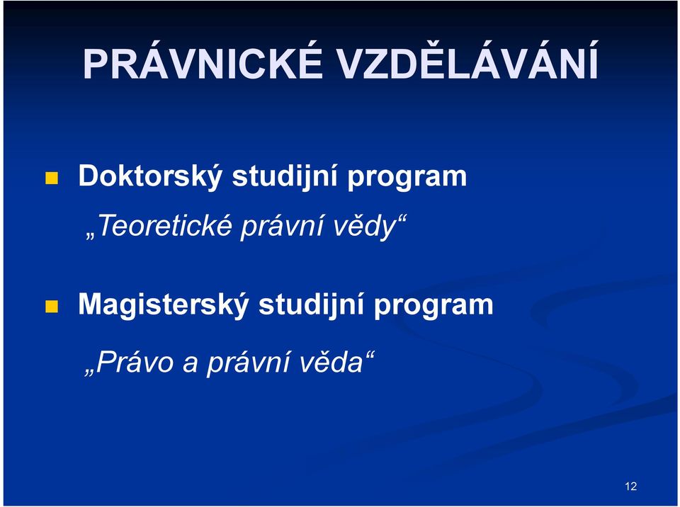 právní vědy Magisterský