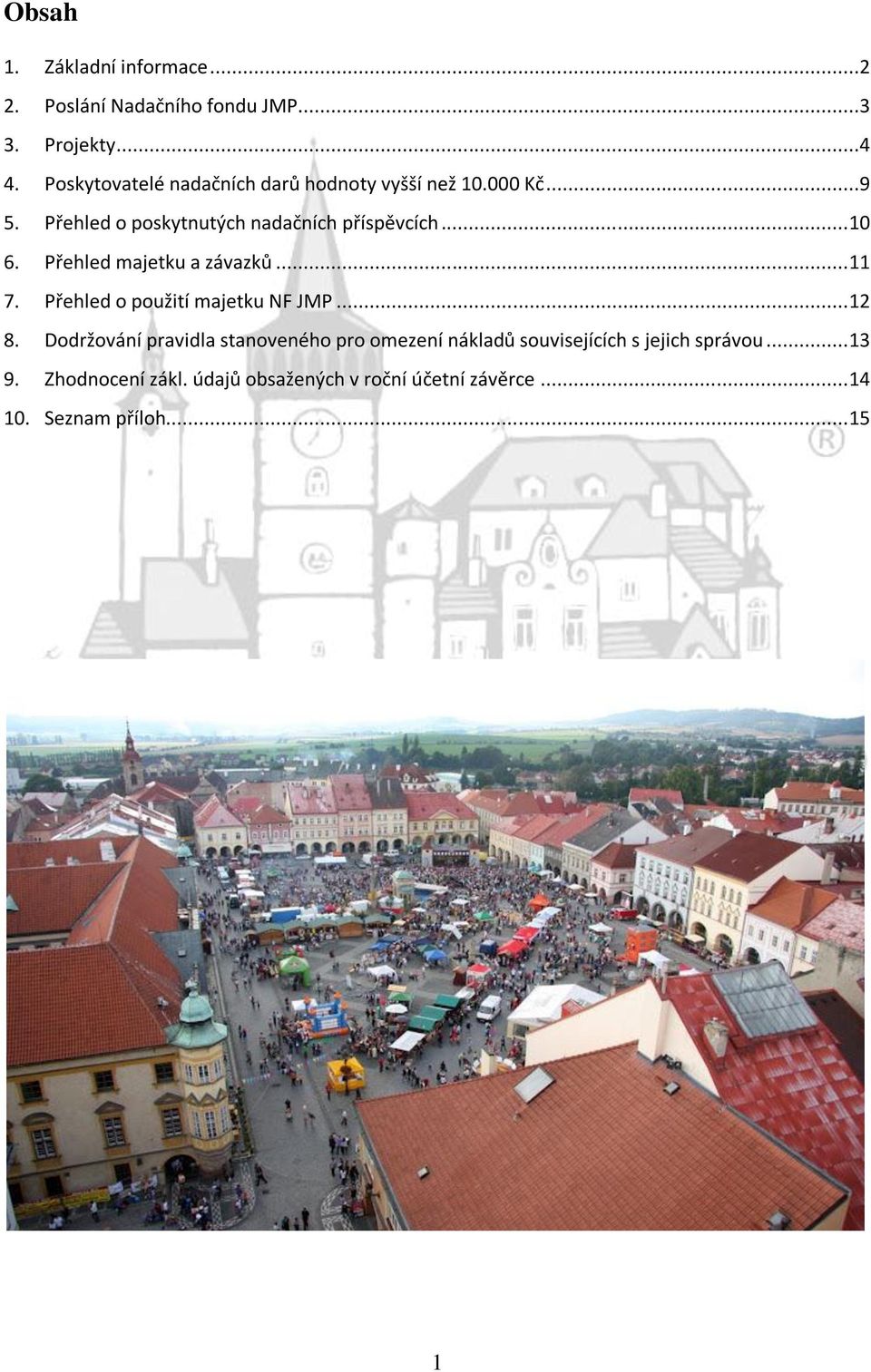 Přehled majetku a závazků... 11 7. Přehled o použití majetku NF JMP... 12 8.