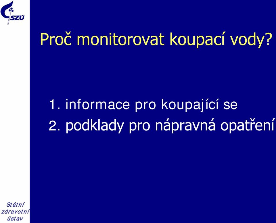 informace pro koupající