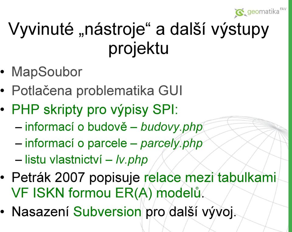 php informací o parcele parcely.php listu vlastnictví lv.