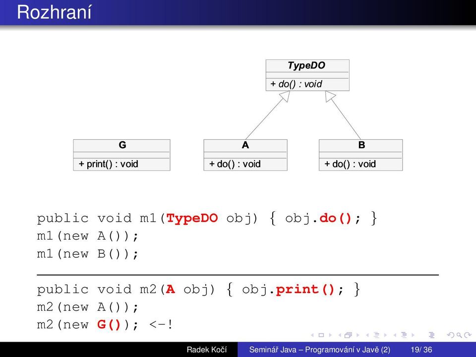 do(); m1(new A()); m1(new B()); public void m2(a obj) { obj.