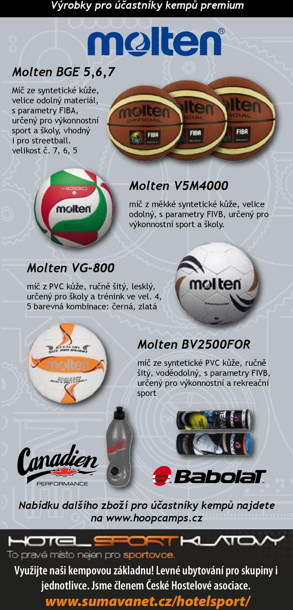 Molten VG-800 míč z PVC kůže, ručně šitý, lesklý, určený pro školy a trénink ve vel.