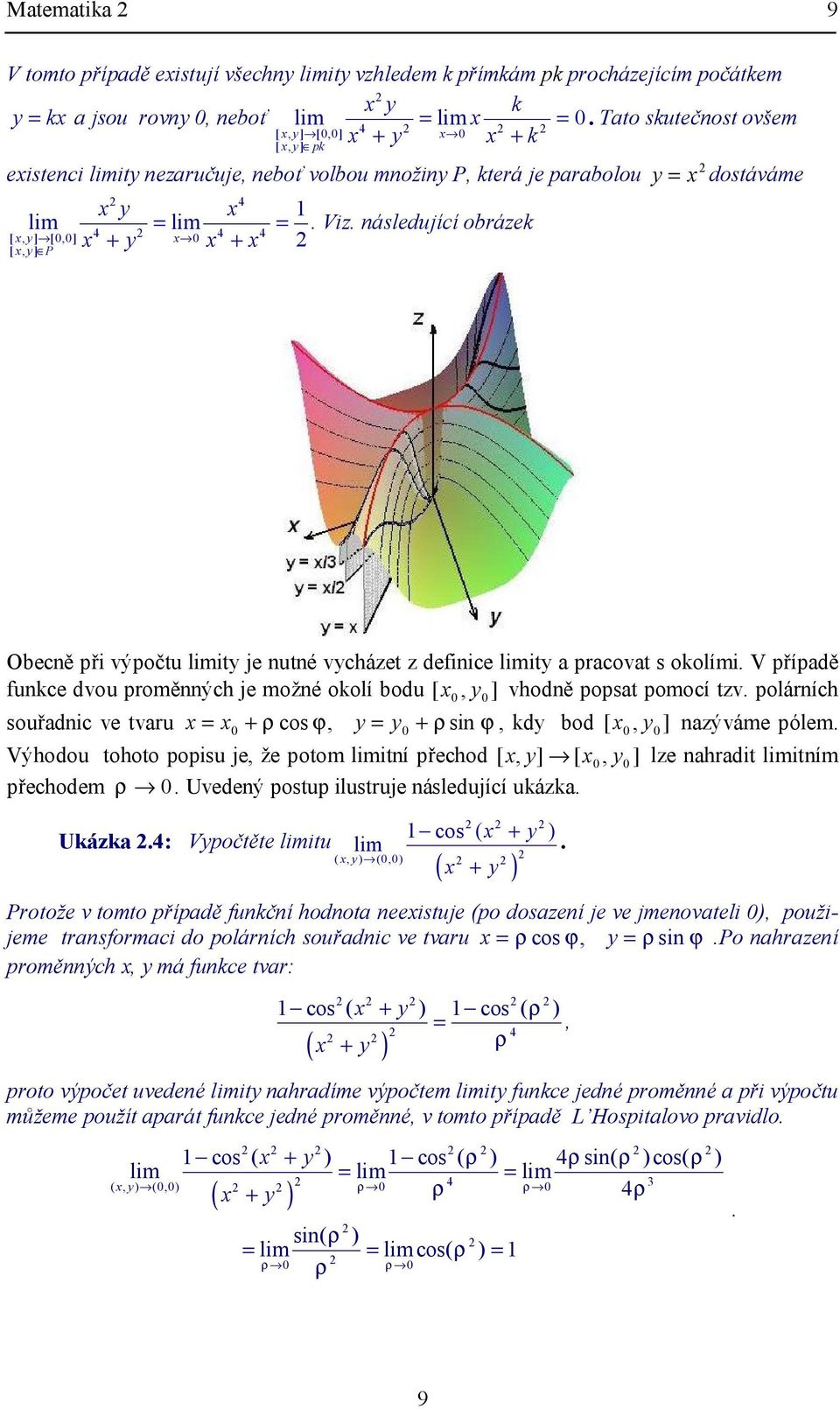 proměých je možé okolí bodu, ] vhodě popsa pomocí v polárích souřadic ve varu [ y ρ cos ϕ, y ρ si ϕ [, y [, y] [, y y, kdy bod ] aýváme pólem Výhodou ohoo popisu je, že poom limií přechod ] le ahradi