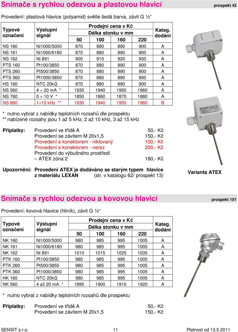 870 880 890 900 A HS 160 NTC 20kΩ 870 880 890 900 A NS 560 4 20 ma * 1930 1940 1950 1960 A NS 760 0 10 V * 1850 1860 1870 1880 A NS 860 1 15 khz ** 1930 1940 1950 1960 B * nutno vybrat z nabídky