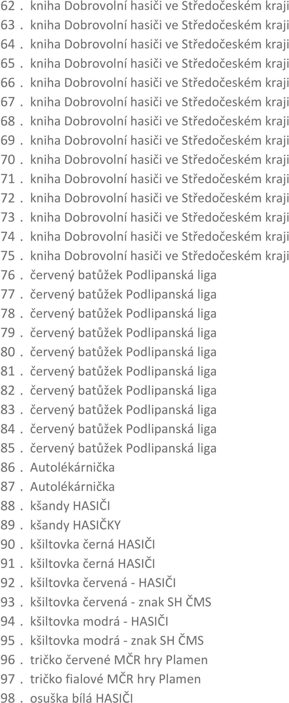 kniha Dobrovolní hasiči ve Středočeském kraji 70. kniha Dobrovolní hasiči ve Středočeském kraji 71. kniha Dobrovolní hasiči ve Středočeském kraji 72. kniha Dobrovolní hasiči ve Středočeském kraji 73.