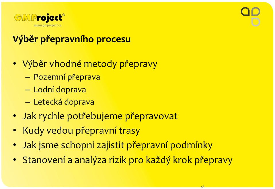 přepravovat Kudy vedou přepravní trasy Jak jsme schopni zajistit