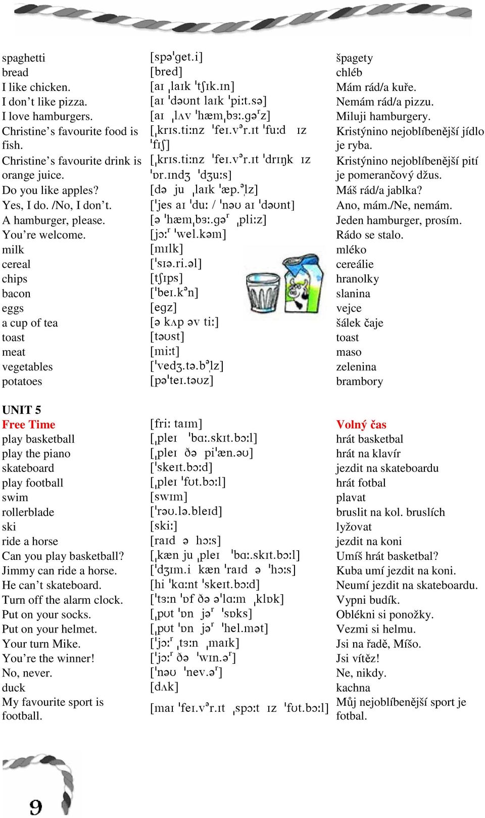 !pq-hmcy!cyt9r] je pomerančový džus. Do you like apples? Zc?it$k`Hj!zo-? k<y\ Máš rád/a jablka? Yes, I do. /No, I don t. Z!idr`H!ct9.!m?T`H!c?Tms] Ano, mám./ne, nemám. A hamburger, please. Z?!gzl$a29-f?