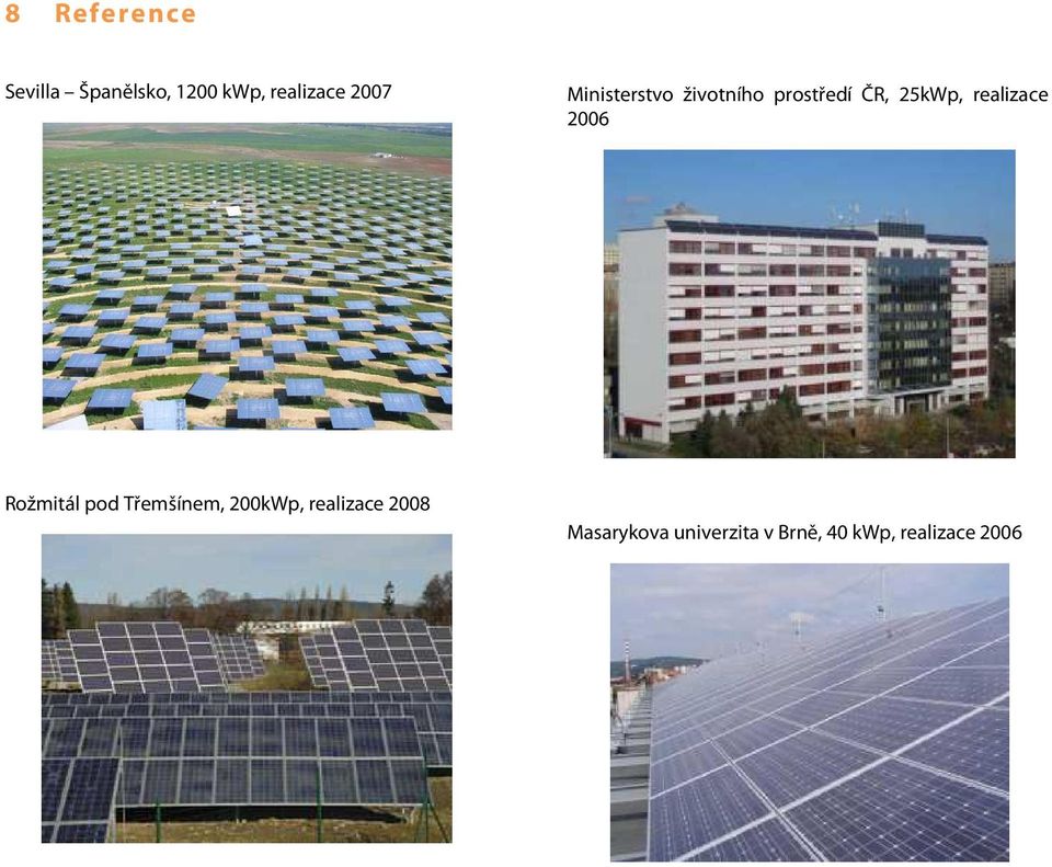 realizace 2006 Rožmitál pod Třemšínem, 200kWp,