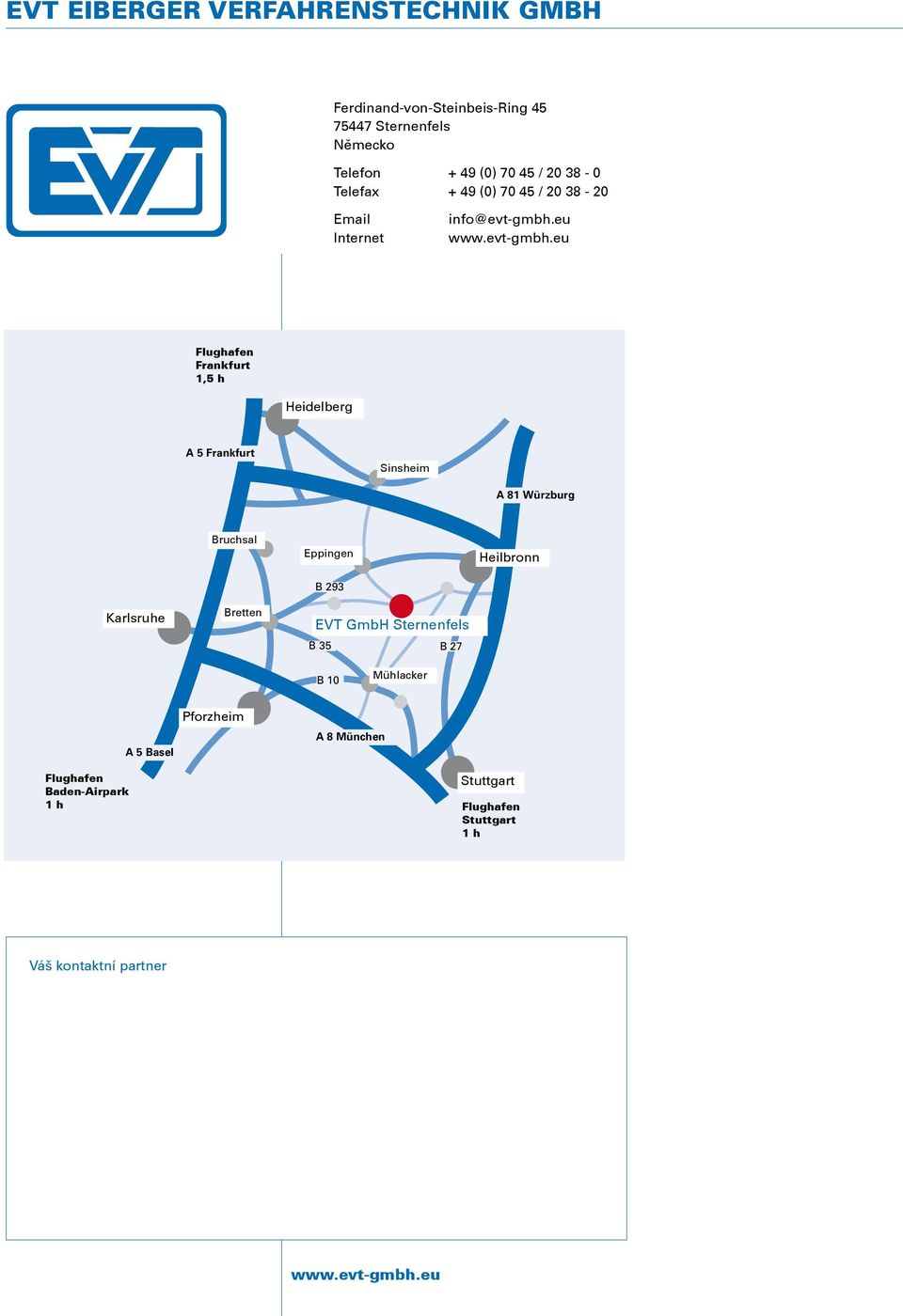 eu Flughafen Frankfurt 1,5 h Heidelberg A 5 Frankfurt Sinsheim A 81 Würzburg Bruchsal Eppingen B 293 Heilbronn