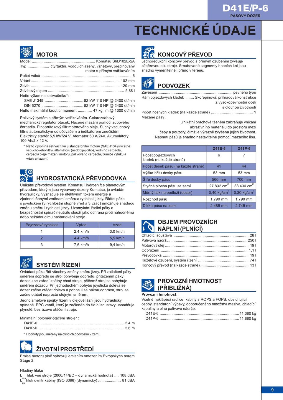 m @ 1300 ot/min Palivový systém s pøímým vstøikováním. Celorozsahový mechanický regulátor otáèek. Nucené mazání pomocí zubového èerpadla. Plnoprùtokový filtr motorového oleje.