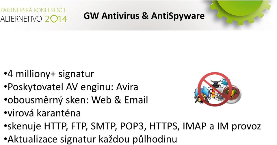 Email virová karanténa skenuje HTTP, FTP, SMTP, POP3,