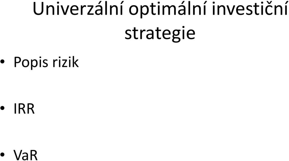 investiční
