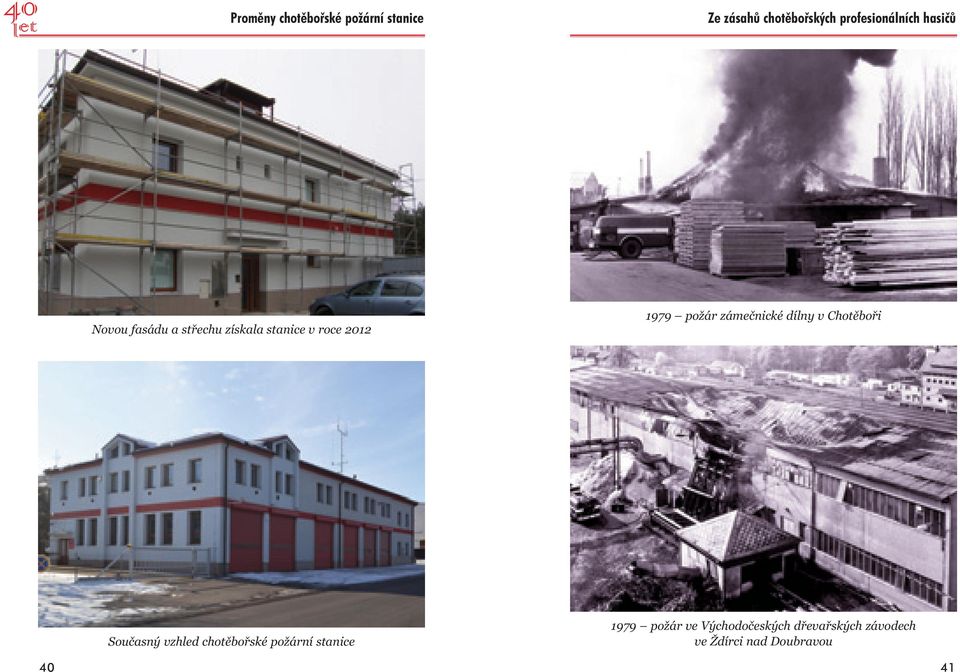 2012 1979 požár zámečnické dílny v i Současný vzhled chotěbořské požární