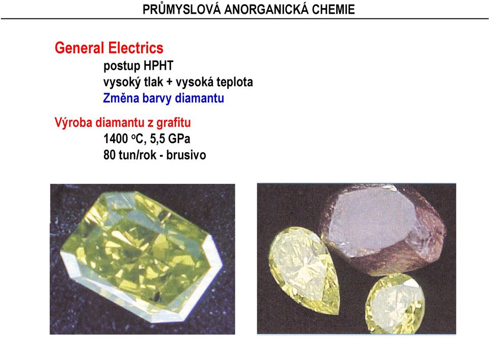 teplota Změna barvy diamantu Výroba