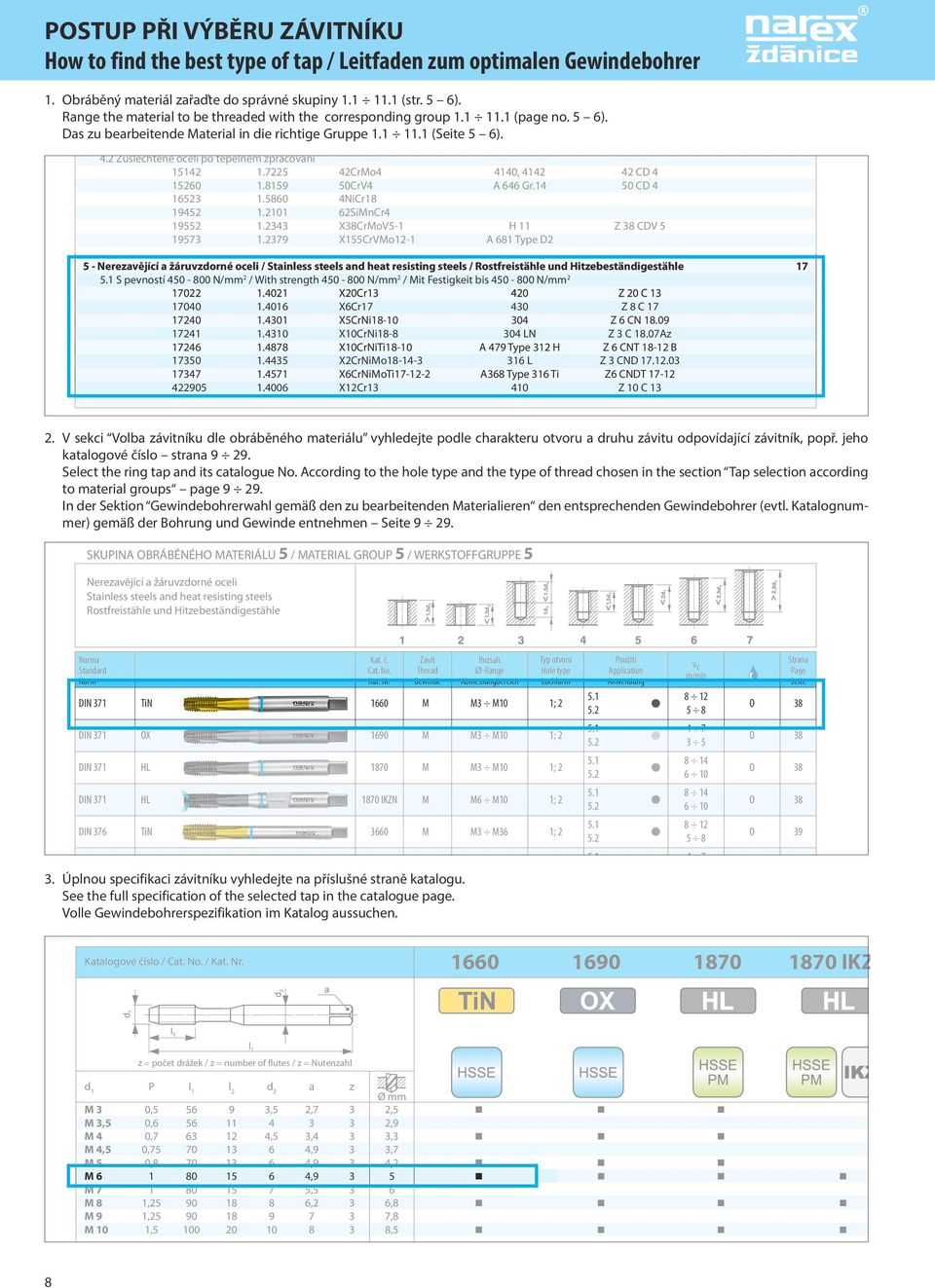 3243 S6-5-2-5 M 35 Z85WDKCV How 4 to - Vysoce find legované the a best zušlechtené type oceli of s pevností tap / do Leitfaden 1400 N/mm 2 / High-alloyed zum optimalen steels and heat-treated