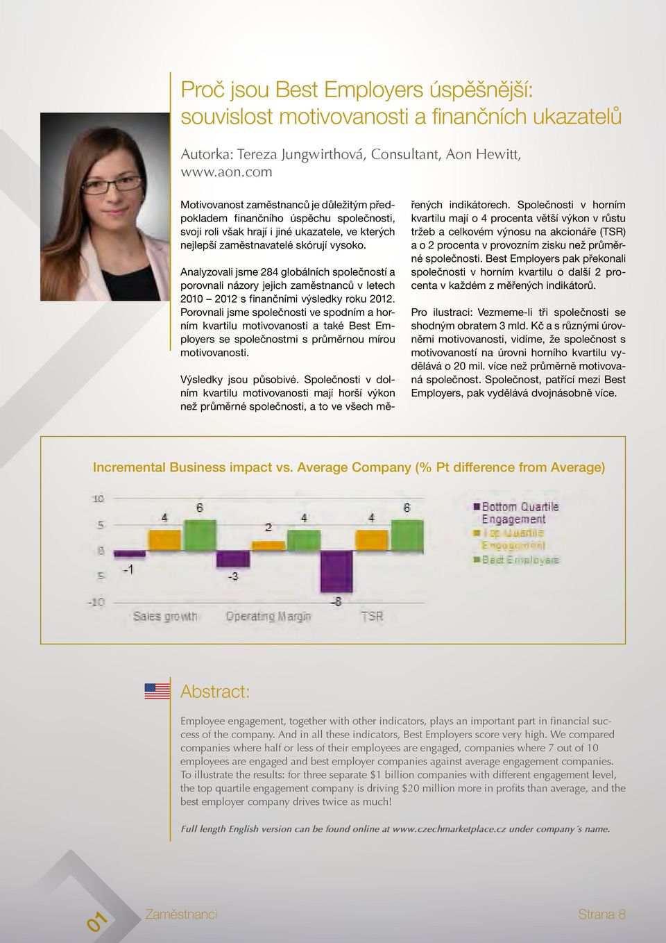 Analyzovali jsme 284 globálních společností a porovnali názory jejich zaměstnanců v letech 2010 2012 s finančními výsledky roku 2012.