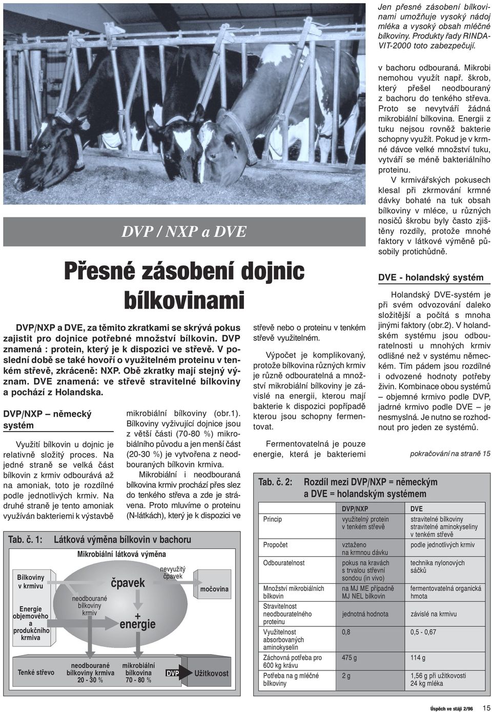 DVP znamená : protein, který je k dispozici ve střevě. V poslední době se také hovoří o využitelném proteinu v tenkém střevě, zkráceně: NXP. Obě zkratky mají stejný význam.