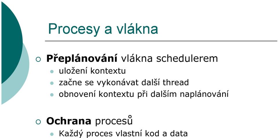 vykonávat další thread obnovení kontextu při