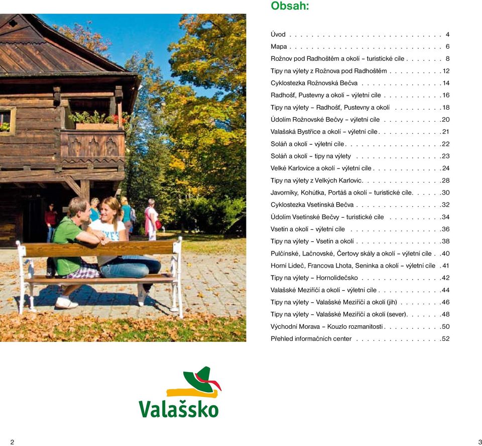 cíle 20 Valašská Bystřice a okolí výletní cíle 21 Soláň a okolí výletní cíle 22 Soláň a okolí tipy na výlety 23 Velké Karlovice a okolí výletní cíle 24 Tipy na výlety z Velkých Karlovic 28 Javorníky,