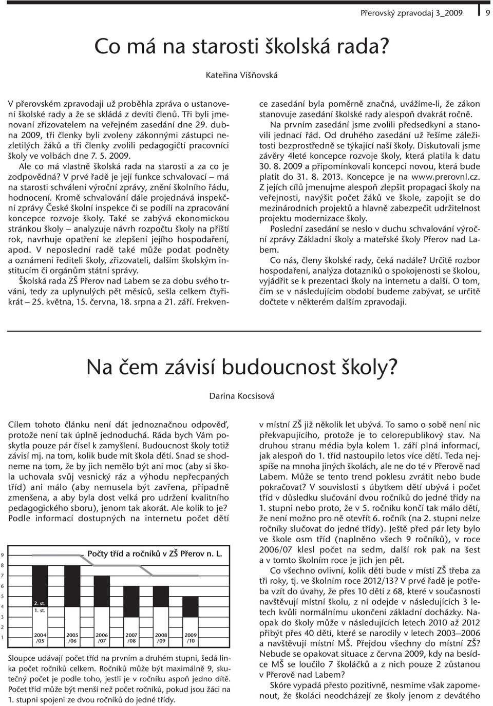 5. 2009. Ale co má vlastně školská rada na starosti a za co je zodpovědná? V prvé řadě je její funkce schvalovací má na starosti schválení výroční zprávy, znění školního řádu, hodnocení.