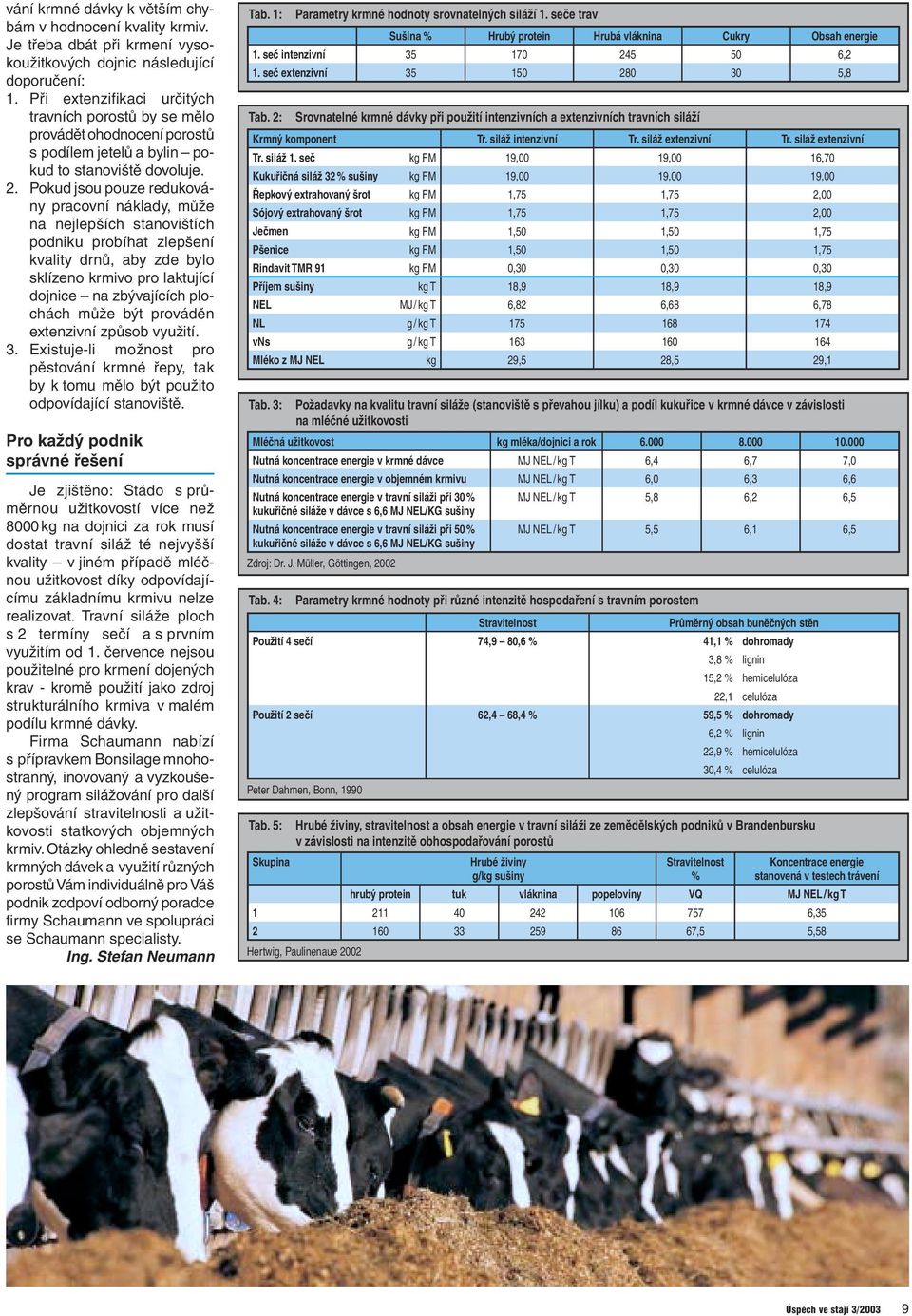 Pokud jsou pouze redukovány pracovní náklady, může na nejlepších stanovištích podniku probíhat zlepšení kvality drnů, aby zde bylo sklízeno krmivo pro laktující dojnice na zbývajících plochách může