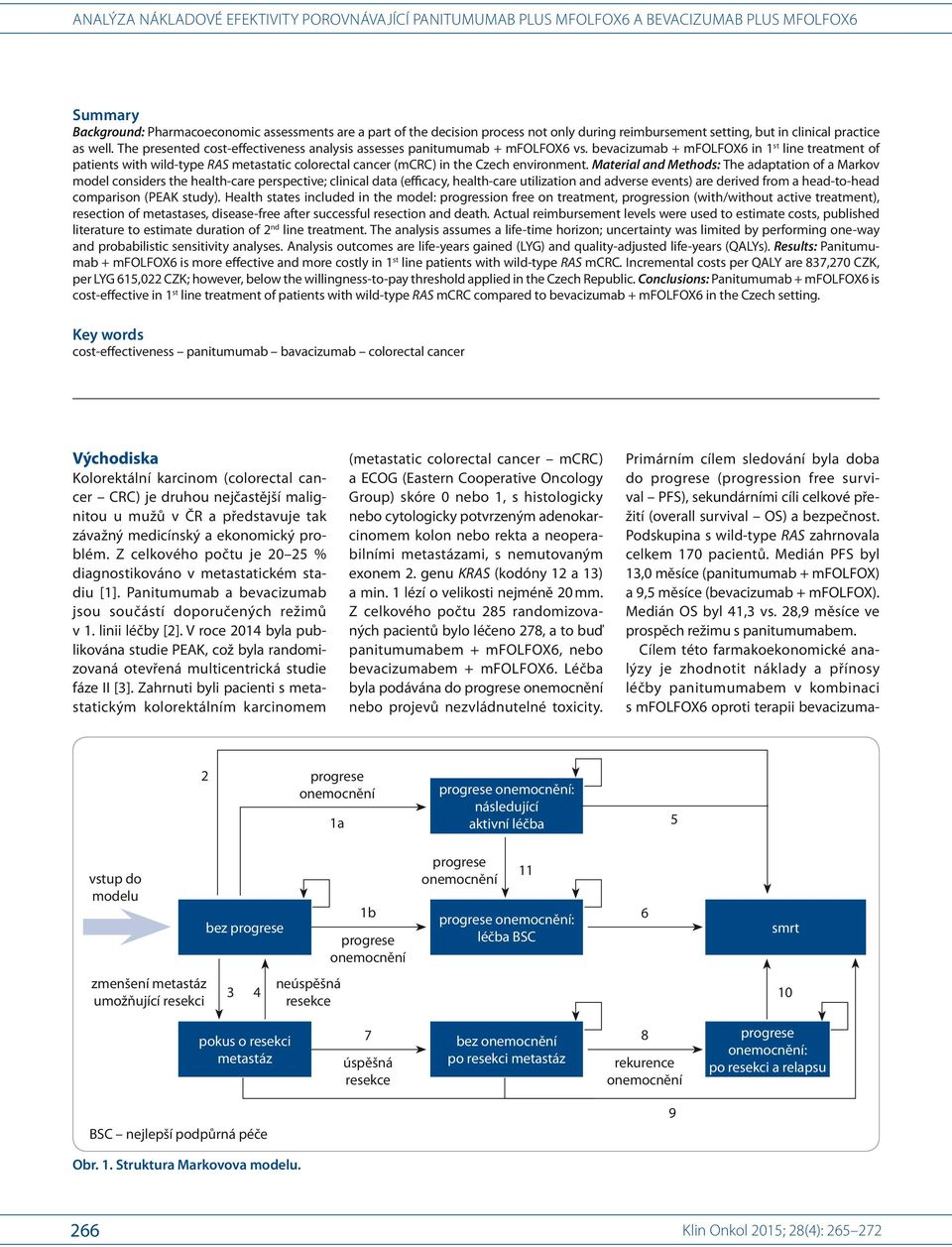 bevacizumab + mfolfox6 in 1 st line treatment of patients with wild-type RAS metastatic colorectal cancer (mcrc) in the Czech environment.