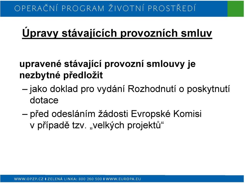 vydání Rozhodnutí o poskytnutí dotace před odesláním