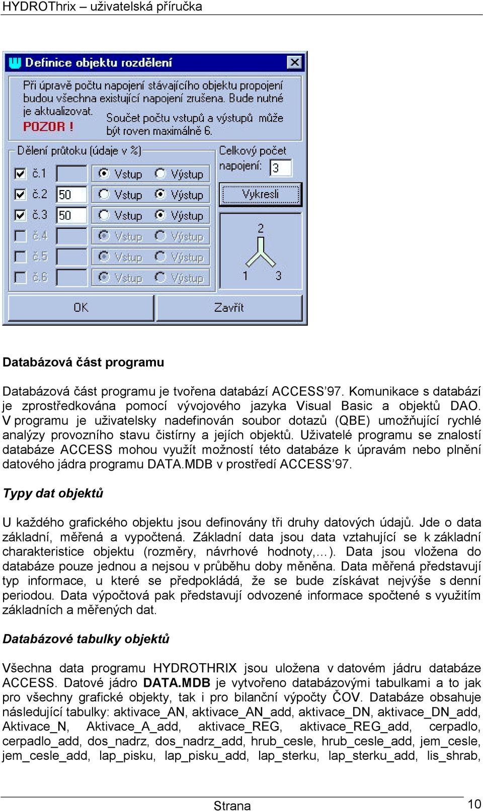 Uživatelé programu se znalostí databáze ACCESS mohou využít možností této databáze k úpravám nebo plnění datového jádra programu DATA.MDB v prostředí ACCESS 97.