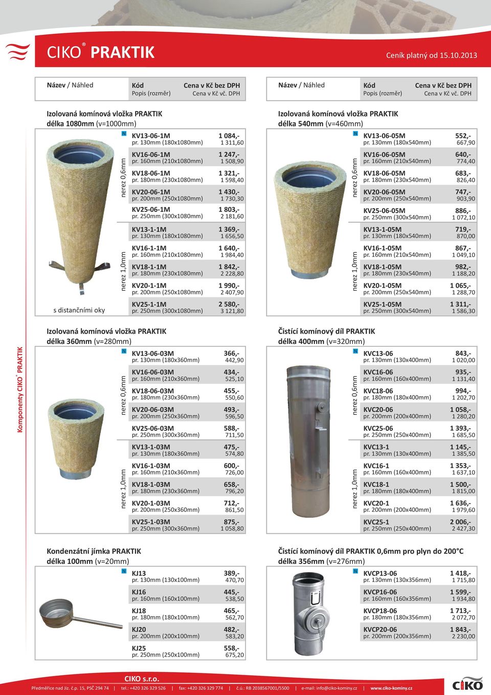 180mm (230x1080mm) KV20-06-1M pr. 200mm (250x1080mm) KV25-06-1M pr.