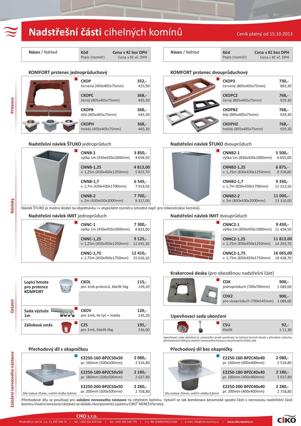 (430x430x1000mm) CB-1,25 v. 1,25m (430x430x1250mm) CB-1,7 v. 1,7m (430x430x1700mm) CB-2 v.