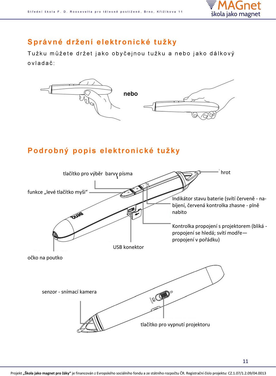 myši Indikátor stavu baterie (svítí červeně - nabíjení, červená kontrolka zhasne - plně nabito očko na poutko USB konektor Kontrolka