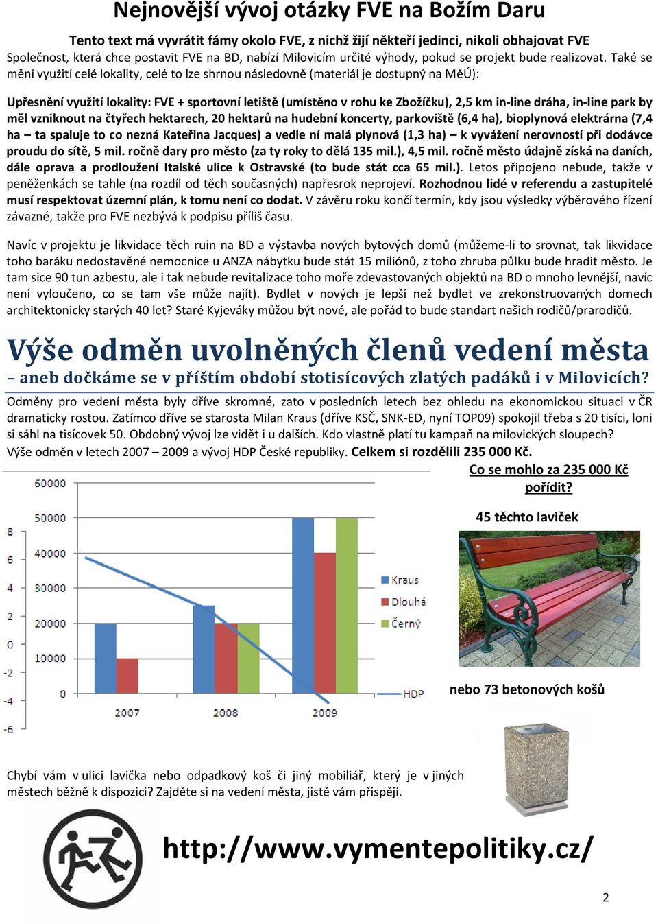 Také se mění využití celé lokality, celé to lze shrnou následovně (materiál je dostupný na MěÚ): Upřesnění využití lokality: FVE + sportovní letiště (umístěno v rohu ke Zbožíčku), 2,5 km in-line