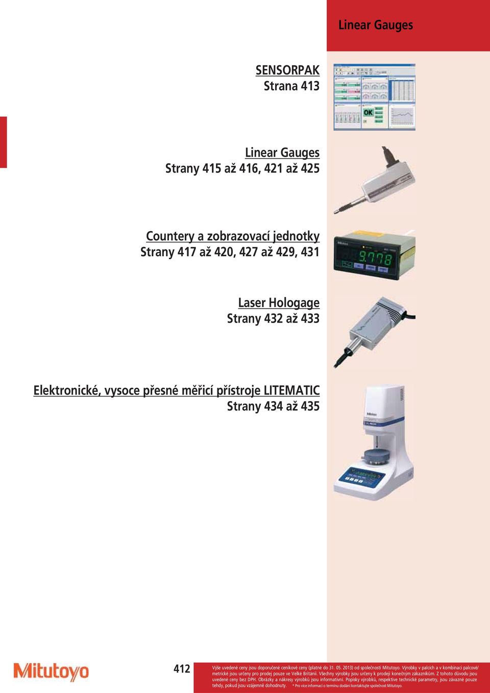 420, 427 až 429, 431 Laser Hologage Strany 432 až 433