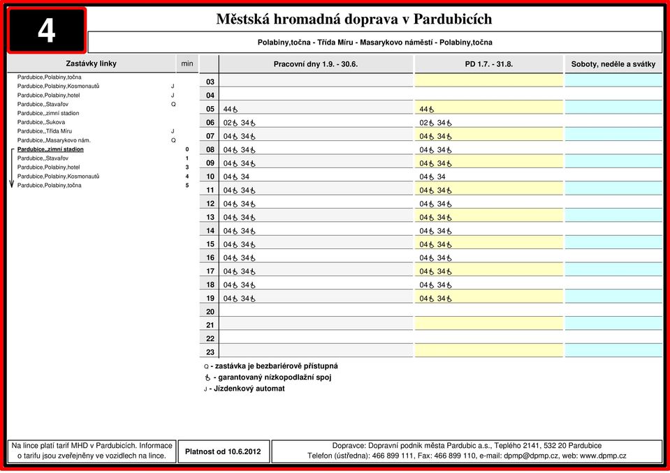 Dopravce: Dopravní podnik měst