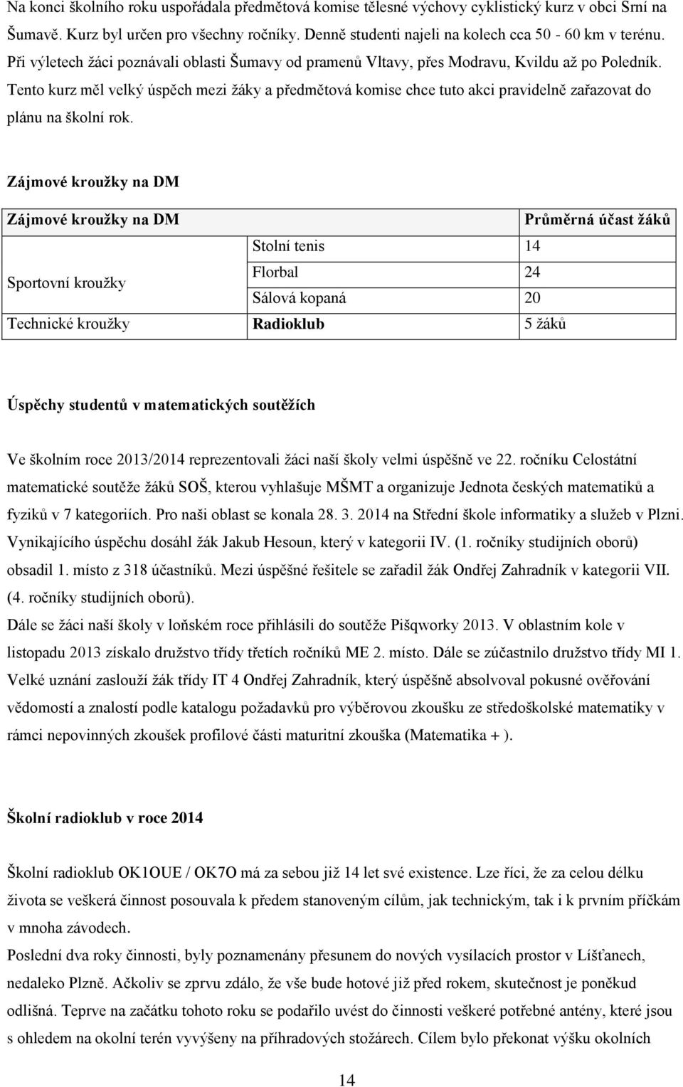 Tento kurz měl velký úspěch mezi žáky a předmětová komise chce tuto akci pravidelně zařazovat do plánu na školní rok.