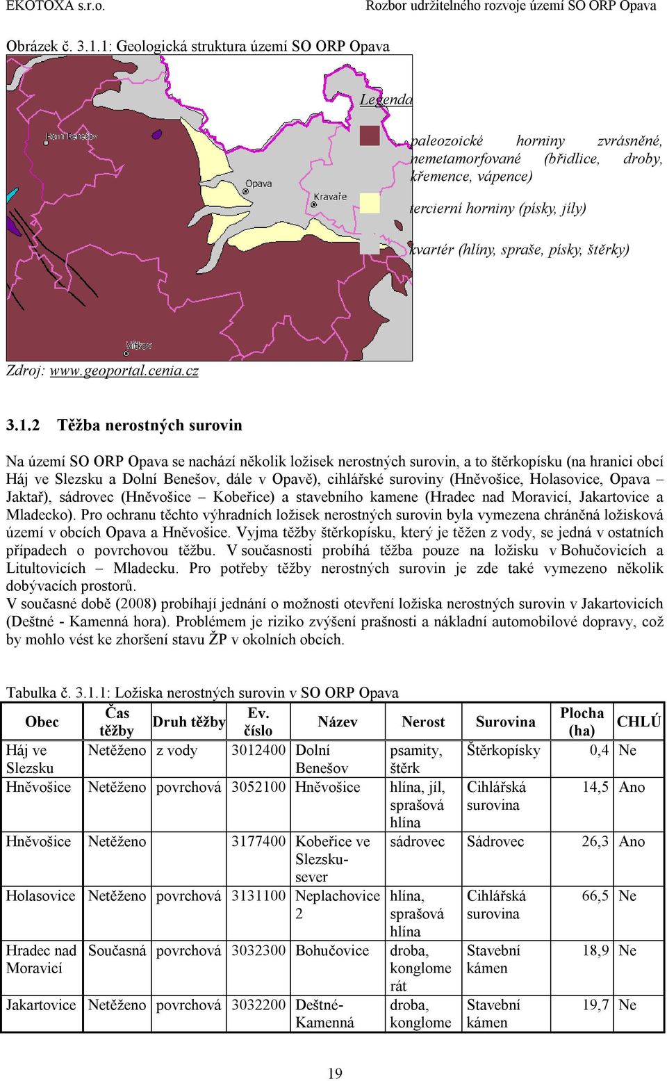 štěrky) Zdroj: www.geoportal.cenia.cz 3.1.