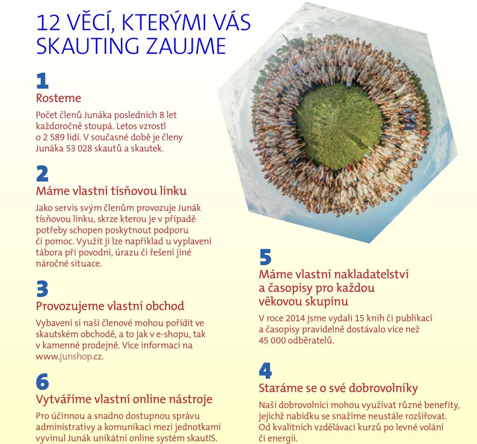 Využít ji lze například u vyplavení tábora při povodni, úrazu či řešení jiné náročné situace.